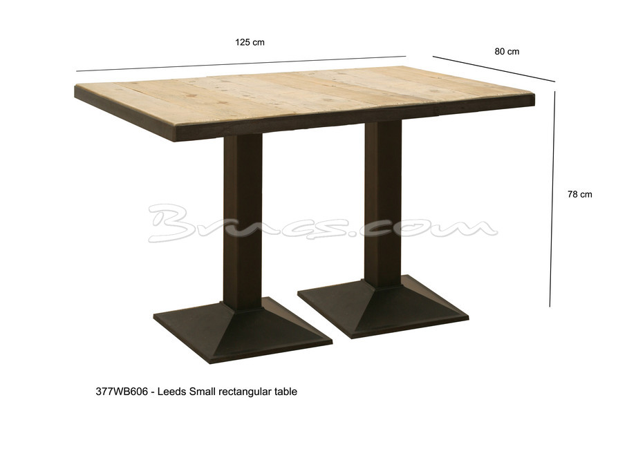 DINING TABLES: LEEDS SMALL RECTANGULAR DINING TABLE PINE