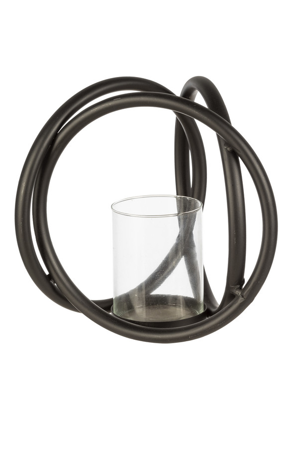 3 Farolillos Portavelas Metal Negro Y Dorado - 13 Cm, Estilo Oriental, Decoración Navidad Cumpleaños